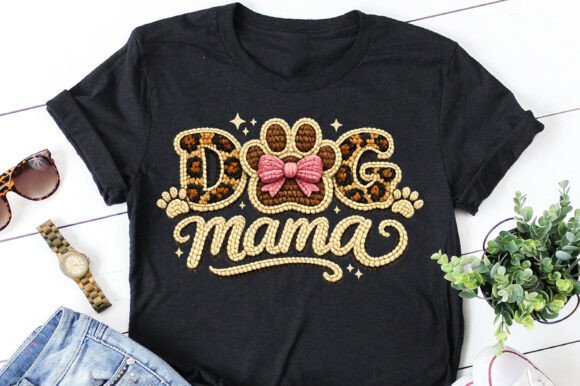 Dog Mama Leopard Print Paw Bow Graphics Review