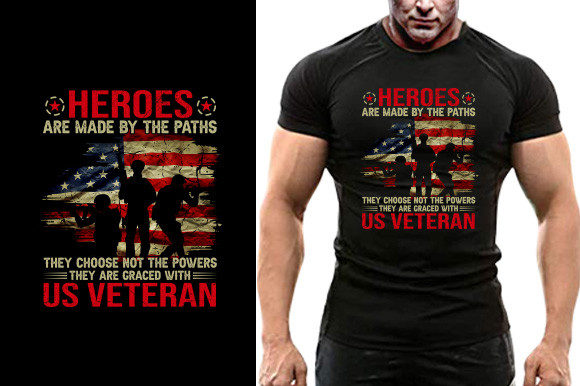 Graced with Us Veteran T-Shirt Design Graphics