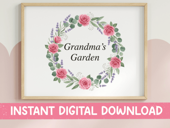 Grandmas Garden Rose Wreath SVG PNG Review