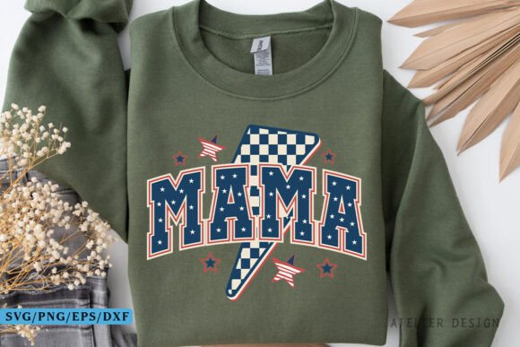 Retro Mama Svg Graphics for T-Shirt Designs