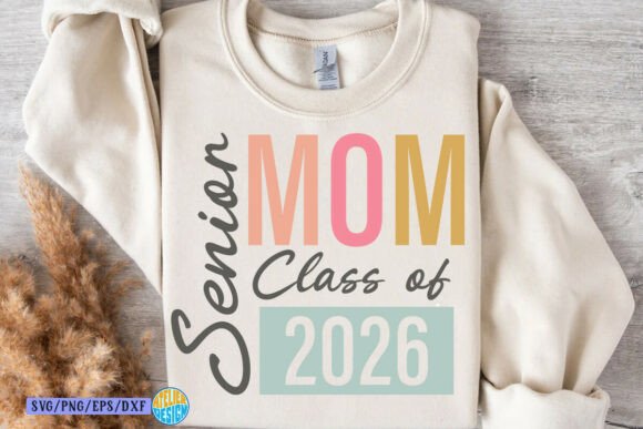 Retro Senior Mom SVG Graphics & T-Shirt Designs