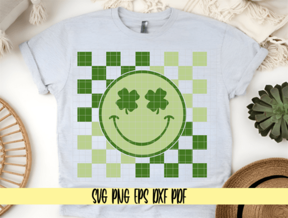 Saint Patty's Day Retro Smile Face Graphics