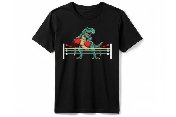 T-Rex Boxing Dinosaur T-Shirt Graphics & Designs
