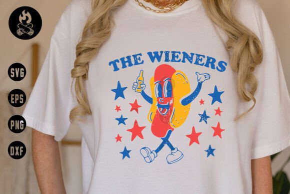 The Wieners Retro Hotdog SVG Graphics & T-Shirt Designs