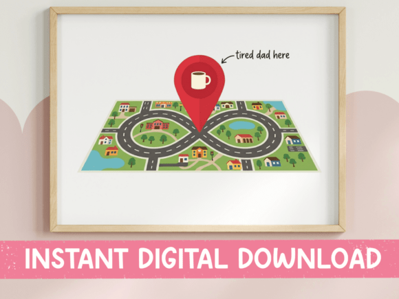Tired Dad Here Map SVG PNG Graphics
