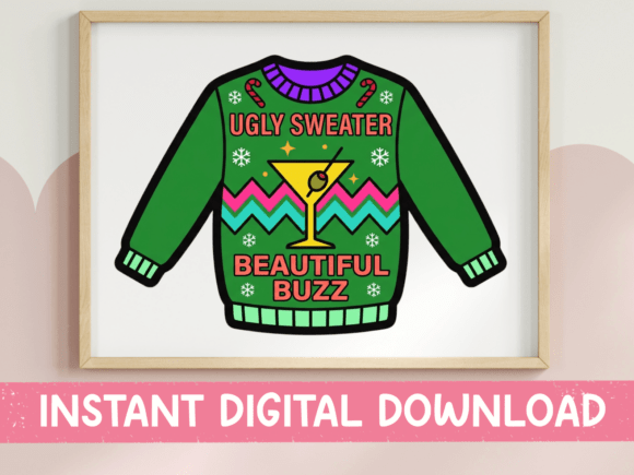 Ugly Sweater Beautiful Buzz Holiday Graphics