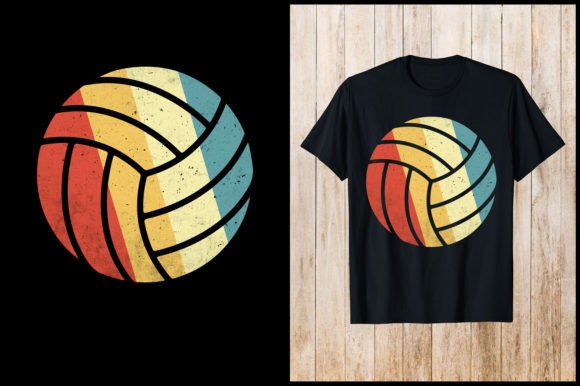 Volleyball Retro T-Shirt Graphics & Designs